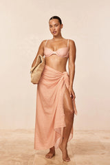 St. Tropez Sarong - Micro Geo Crinkle Linen