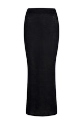 Fontelina Linen Skirt - Black Linen