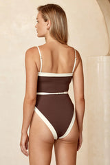Miami One Piece - Espresso/Ivory