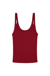 Devin Tank - Cherry Thin Rib