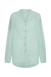 Barcelona Tunic - Light Slate Crinkle Linen