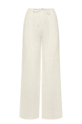 Belize Pant - Ivory Crinkle Linen