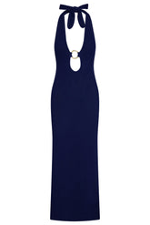 Montego Halter Dress - Midnight Lace Crochet