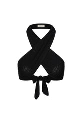 Ramatuelle Top - Black Lace Crochet
