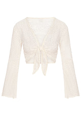 St. Barth's Top - Ivory Crochet