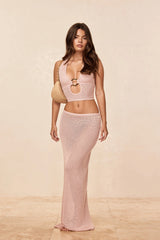 Fontelina Skirt - Powder Pink Treble Knit
