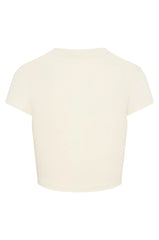Ojai Tee Crop - Ivory Lightweight Rib