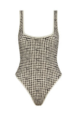 Corfu One Piece - Black Gingham