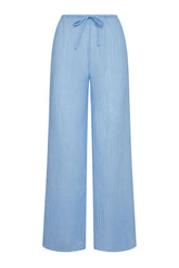 Belize Pant - Sky Crinkle Linen