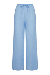 Belize Pant - Sky Crinkle Linen