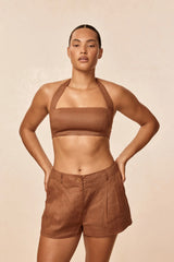 Casablanca Short - Caramel Linen