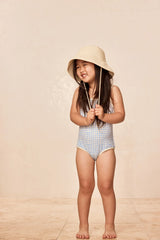 Corfu One Piece Kids - Sky Gingham