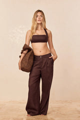 Casablanca Pants - Espresso Linen