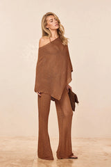 Low Rise Belize Pant - Caramel Treble Knit