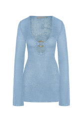 Montego Mini Dress - Sky Treble Knit