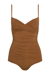 Bordeaux One Piece Full Coverage - Caramel