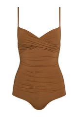 Bordeaux One Piece Full Coverage - Caramel