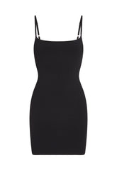 Provence Mini Dress - Black Knit Rib