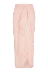 St. Tropez Sarong - Powder Pink Crinkle Linen