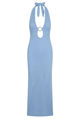 Montego Halter Dress - Sky Lace Crochet