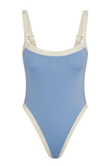 Barcelona One Piece - Azure/Ivory