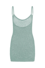 Zanzibar Mini Dress - Light Slate Petit Crochet