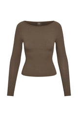 Paddington Long Sleeve - Stone Lightweight Rib