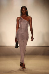 Taormina Dress - Steel Treble Knit