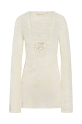 Montego Mini Dress - Ivory Treble Knit