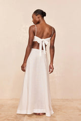 San Diego Skirt - White Linen