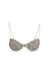 Capri Top Colorblock - Black Gingham