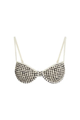 Capri Top Colorblock - Black Gingham