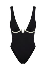 Milos One Piece - Black/Ivory