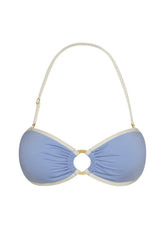 Costa Rica Top - Azure/Ivory