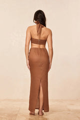 Montserrat Top - Caramel Linen