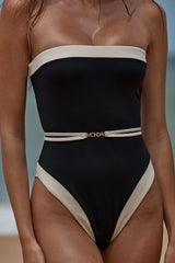 Miami One Piece - Black/Ivory