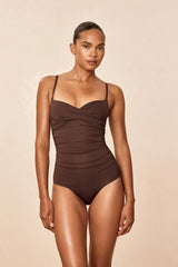 Bordeaux One Piece Full Coverage - Espresso