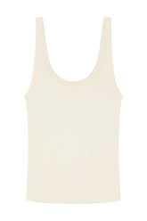 Devin Tank Long - Ivory Lightweight Rib