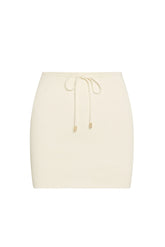 Cartagena Skirt - Ivory Knit Rib