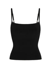 Provence Top - Black Knit Rib