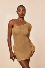 Palermo Mini Dress - Antique Gold Lace Crochet
