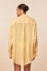 Barcelona Tunic - Meyer Stripe Crinkle Linen