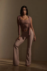 Melrose Flared Legging - Heather Mauve