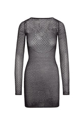 Bodrum Mini Dress - Black Lace Crochet
