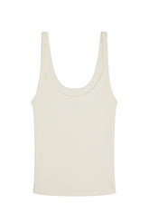 Devin Tank Long - Ivory Rib