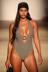 Montego One Piece - Steel Lurex Rib
