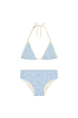 Palma Top & Seychelles Bottom Kids - Sky Gingham