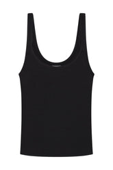 Devin Tank Long - Black Lightweight Rib