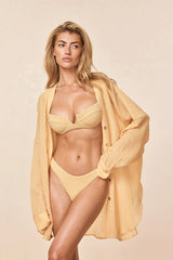 Barcelona Tunic - Raffia Crinkle Linen