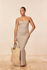 Provence Dress - Tile Geo Mesh